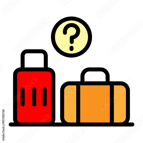 Lost And Found  Vector Filled Icon Design