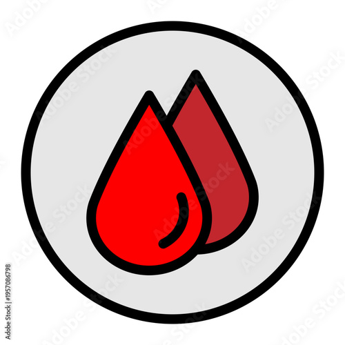 Zombie Blood Drop Vector Filled Icon Design