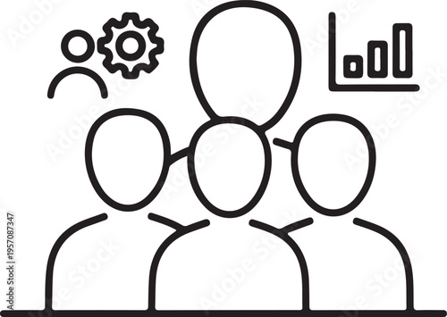 teamwork, business strategy vector illustration, flat design