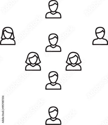 group of people icons vector illustration, flat design