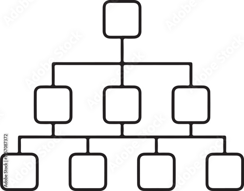 organizational chart vector illustration, flat design income icon