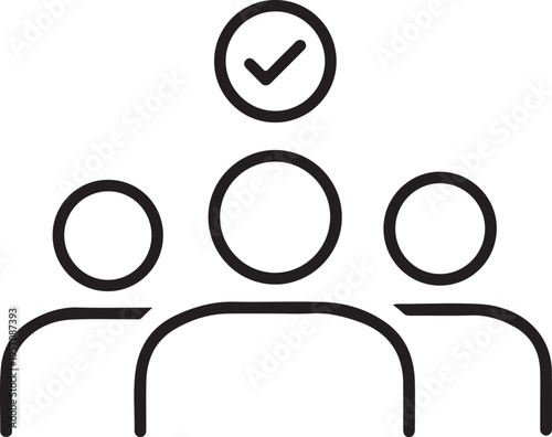 teamwork vector illustration with checkmark flat design