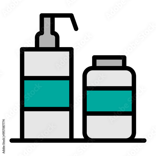 Hotel Toiletries Vector Filled Icon Design