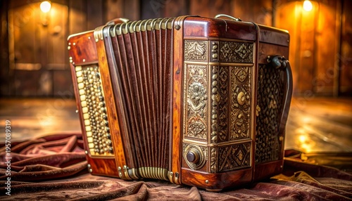   Ornate Wooden Accordion