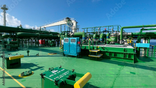 view of ladder heading from main deck to forecastle deck on board of cargo ship