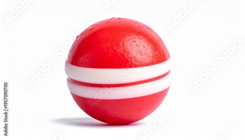Red and White Rubber Ball