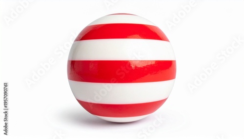 Red and White Rubber Ball