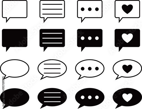 メッセージ　アイコン　セット