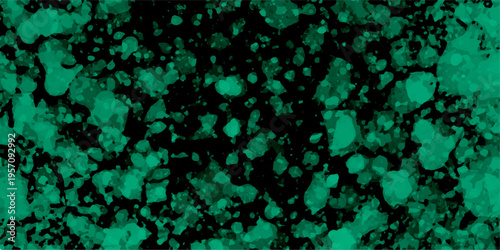 Abstract stone rock metal plaster concrete wall, background. Abstract grunge texture green color background vector. Stain splash rough daub grain grunge.  Mottled, grunge appearance with subtle gradie