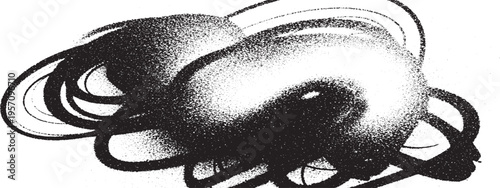 Abstract black ink swirl on white background, expressive fluid motion, dynamic artistic element, artistic detail, textured organic shape, expressive freehand drawing, energetic stroke, unique abstract