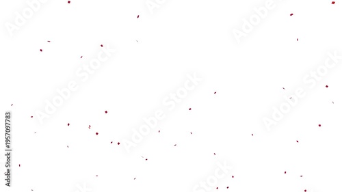 Confetti glitter falling slowly celebration Birthday party and anniversary celebration. Confetti particle isolated white background, сonfetti explosion Animated. 4k video