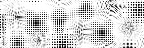 Halftone dotted background. Halftone effect pattern. Circle dots isolated on the white background.