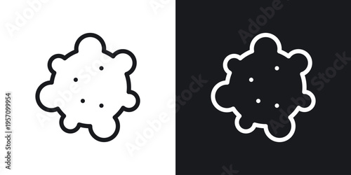 Pigment icon set in black and white stroke lines