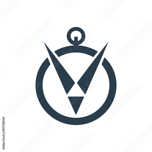 Dark blue compass logo