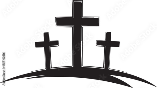 Hand drawn crown of thorns vector sketch of sharp spiked wreath for religious easter or good friday concept in black and white doodle style