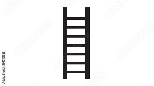 Minimalist black ladder success growth vector illustration flat design scalable graphic