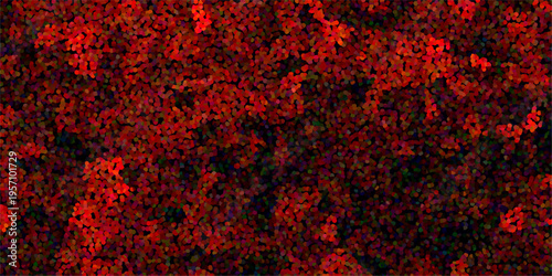 Vibrant Red Stippled Abstract Background with Dark Accents and Intense Color Saturation for Bold Designs