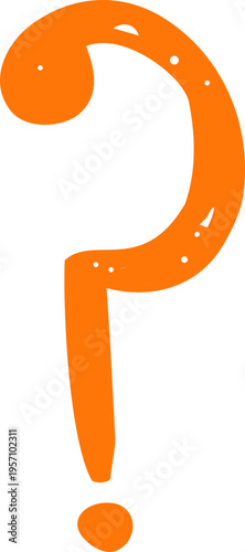 Question Mark Crayon Chalk Punctuation Sketch Doodle Hand Drawn