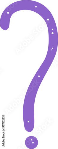 Question Mark Crayon Chalk Punctuation Sketch Doodle Hand Drawn