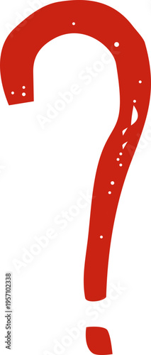 Question Mark Crayon Chalk Punctuation Sketch Doodle Hand Drawn