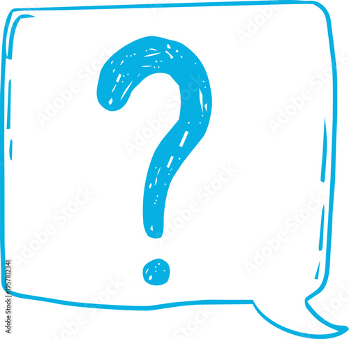 Question Mark Crayon Chalk Punctuation Sketch Doodle Hand Drawn