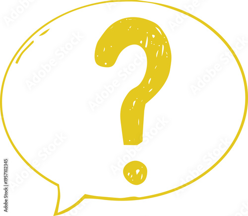 Question Mark Crayon Chalk Punctuation Sketch Doodle Hand Drawn