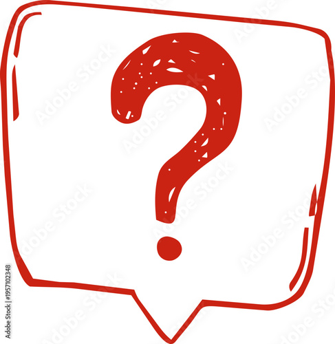 Question Mark Crayon Chalk Punctuation Sketch Doodle Hand Drawn