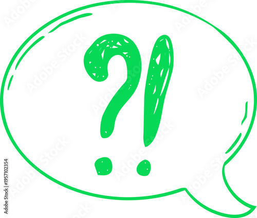 Question Mark Crayon Chalk Punctuation Sketch Doodle Hand Drawn