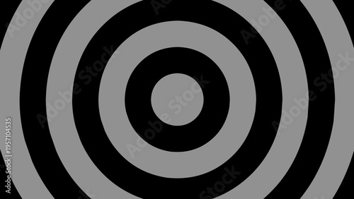 Hypnotic Black and Gray Concentric Circles Optical Illusion
