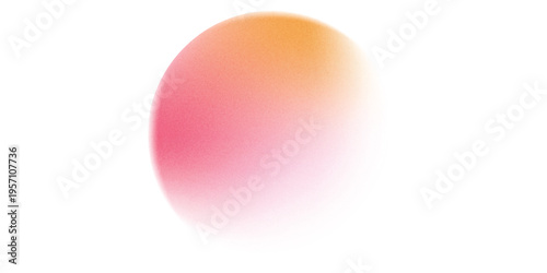 Color gradient, gradation circle, vector grain noise texture holographic blur abstract background. Color watercolor gradient blend mesh of neon iridescent colors gradation