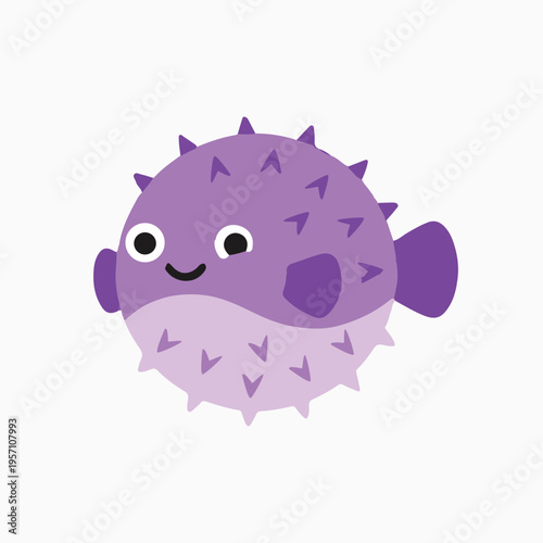 Cute cartoon sea fish 