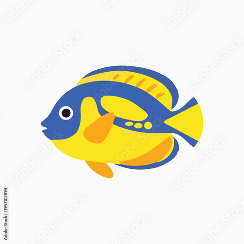 Cute cartoon sea fish 