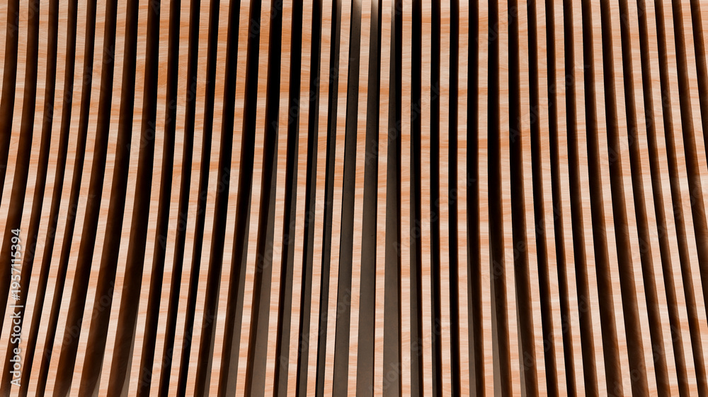 Obraz premium Close up abstract wood slat texture 3D render