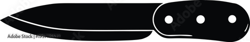 Knife weapon tool sharp blade vector silhouette icon