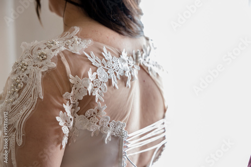 boda, novia, amor, anillos, mujer, gente, novio, casado, familia, ceremonia. casada, celebración, preparativos, detalles, vestido, bata, decoración