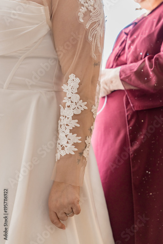 boda, novia, amor, anillos, mujer, gente, novio, casado, familia, ceremonia. casada, celebración, preparativos, detalles, vestido, bata, decoración