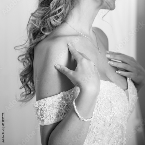 boda, novia, amor, anillos, mujer, gente, novio, casado, familia, ceremonia. casada, celebración, preparativos, detalles, vestido, bata, decoración