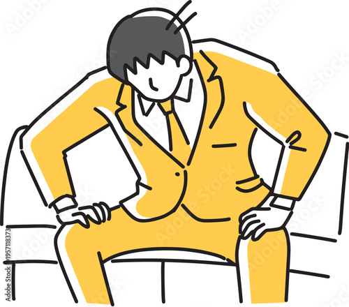 お詫びする男性社員