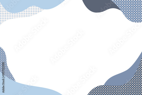 抽象流体ウェーブ・枠・背景イラスト素材