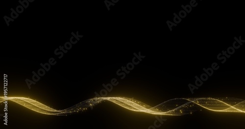 Abstract Glowing Gradient Curved Lines Background, Futuristic Technology Light Design:Gold