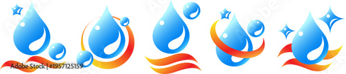 Colorful water icons