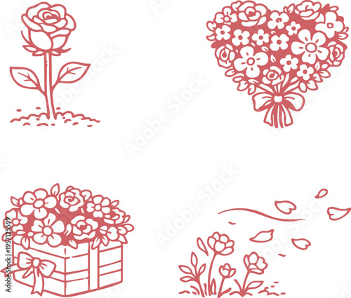 Romantic Flower Scenes