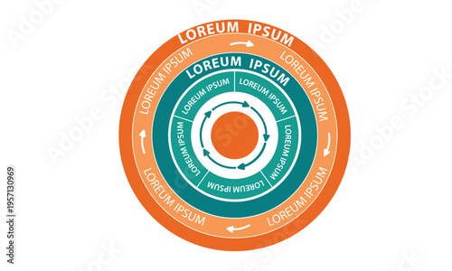 Collection of vector circle chart infographic templates for presentations, advertising, layouts, annual reports. 5 options, steps, parts	