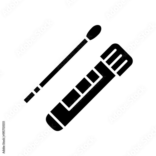 Swab PCR Icon Professional UI Symbol for Molecular Diagnostics