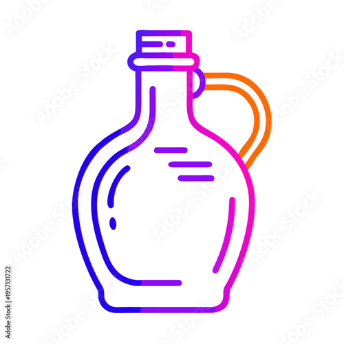 Isolated transparent blue glass bottle of wine and a carafe of liquid alcohol with a perfume flask and a laboratory science bottle beside a decorative glass of water