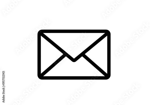 Email icon for messaging and communication, simple line style