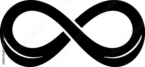 black and white infinity symbol 
