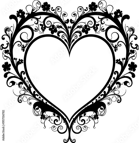 abstract floral heart