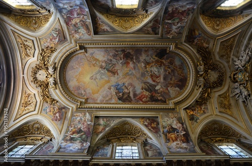 Rome, Italy 09.05.2020: Triumph of the Franciscan Order by Baciccio