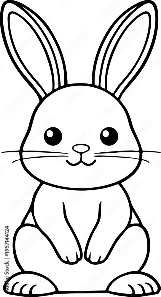 Obraz premium rabbit with carrot illustration 